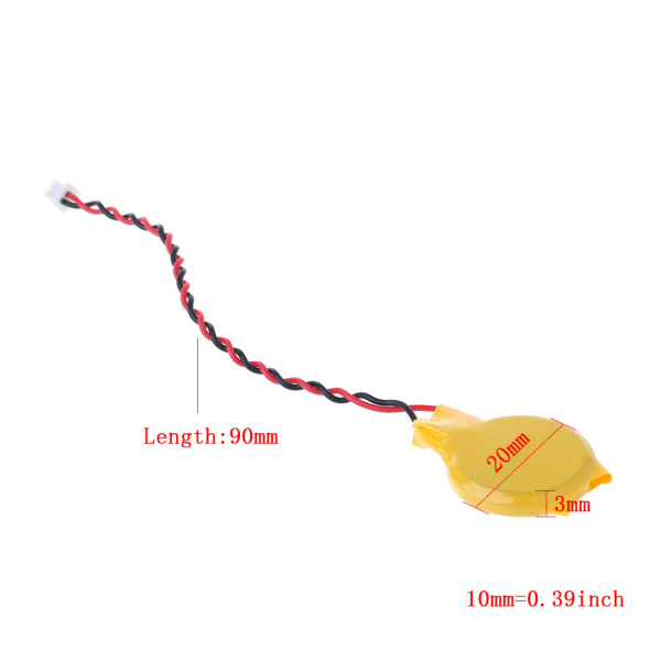 5 st Notebook BIOS CMOS-batteri för bärbar dator CR2032 2P moderkort med tråd 3V litiumbatteri Dator moderkort