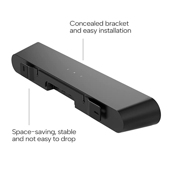 Väggfäste för soundbar, platsbesparande, balanserat ljud, metall