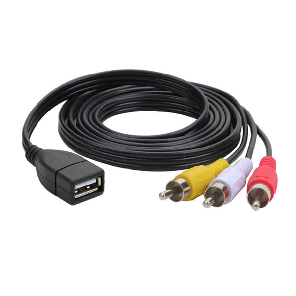 USB hun til 3RCA han kabel splitter 3RCA til USB adapter til HDTV fjernsyn 1.5m