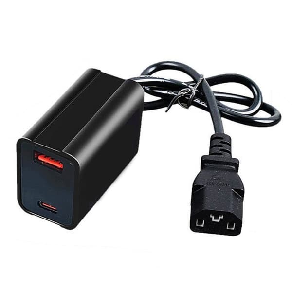 Kompakt dobbelt output USB C-oplader til elektriske løbehjul, der understøtter telefoner
