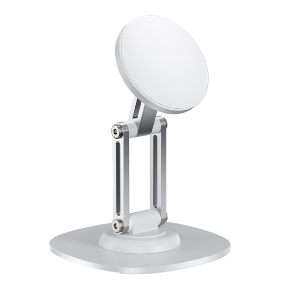 Magnetisk telefonhållare stativ justerbar hållare skrivbord mobiltelefon surfplatta stativ White L style