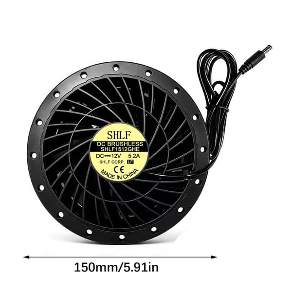 15050 DC12V Rund Blæser til Oppustelige Kostumer Hurtigt Blæsende Blæser 15cm Blæser null - 4.8A