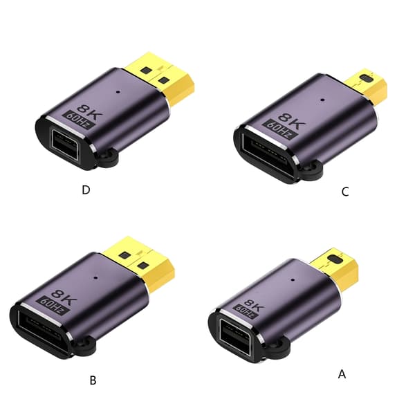 Mini Adapter Hann til Hunn Konvertere DP1.4 null - Mini DP M to DP F