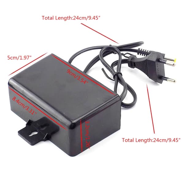 CCTV-kamera ladeadapter strømforsyningsadapter AC/DC 12V 2A utendørsadapterlader for CCTV-videokamera EU/US-plugg EU