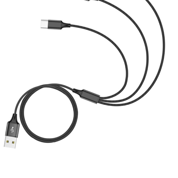 Multi Laddningskabel Nylonflätad Universal 3/4/5 i 1 Multipla Portar USB Snabbladdare Sladd med Typ C Anslutning null - One for four
