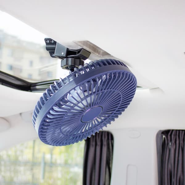 Universal elektrisk køleventilator til køretøjer med variabel hastighedskontrol Bærbar luftcirkulationsventilator til biler og lastbiler null - Rotating Clamp