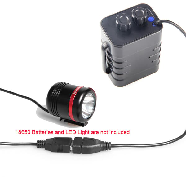 DC 8.4V USB 5V 6x 18650 Batteriopbevaring til etui Boks til cykel LED-lys celle Blue