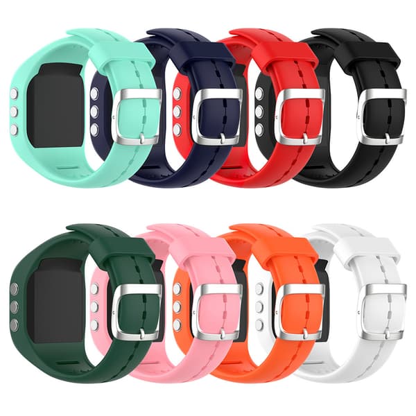 Silikon håndleddsstropp armbånd klokkerem for Polar A300 Black