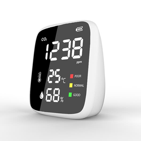 CO2-mätare Testare Inomhusluftkvalitet 400-5000ppm Digital Koldioxid Temperatur Luftfuktighet NDIR Sensor