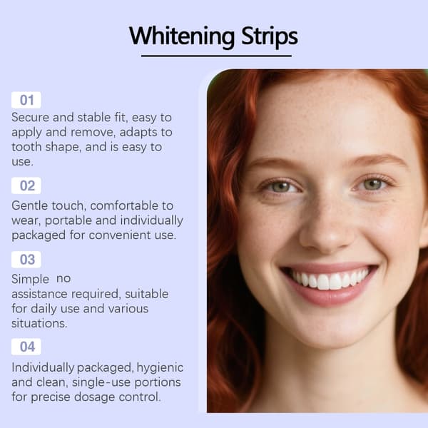 Lilla tannblekingsstrips trygge for sensitive munner, ingen irritasjon 1/2 boks 1 box