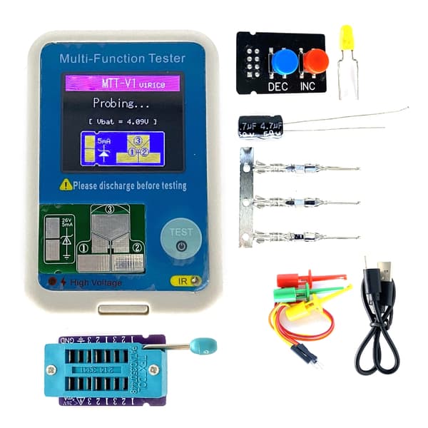 Multimeter Transistor Tester Diode Triode Kondensatorer Modstande Test Meter NPN