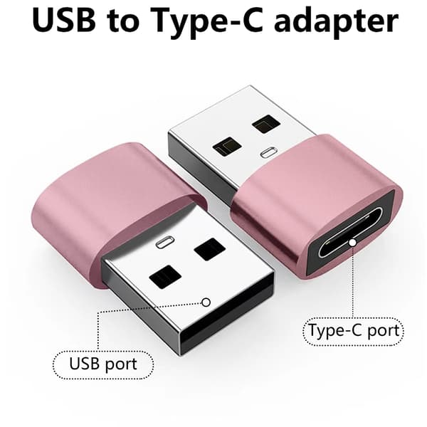 Metal USB Type C Hun Til USB2.0 Han Adaptere 10Gbps Data Konvertere OTG Adaptere til Telefon Bærbare Computere Grey