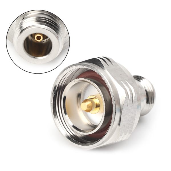 NK/L29J RF Mikrovågskoaxialadapter L29 7/16 DIN Han till N Honkontakt