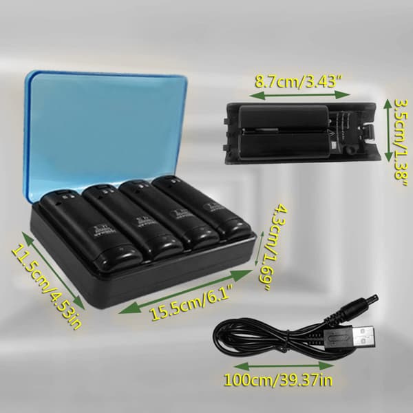 4-ports smart opladerdock til genopladelige batterier /til UCon White