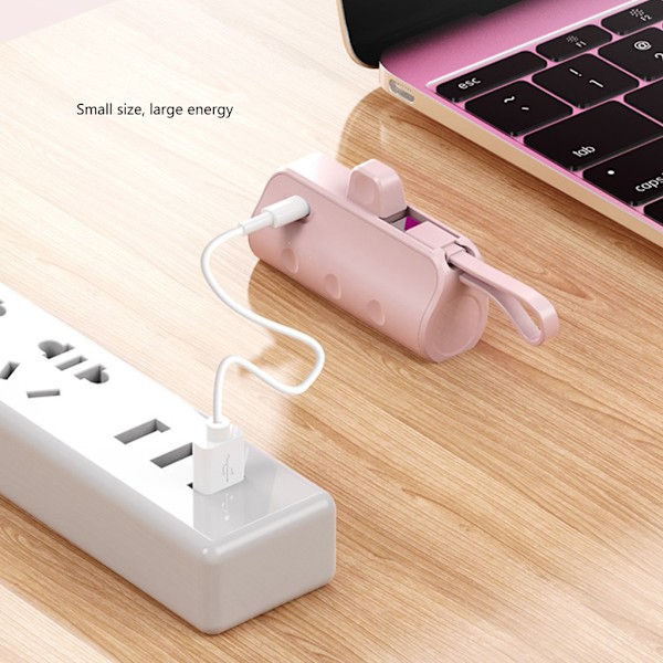 Typ C Snabbladdande Powerbanks Nödsituationer Externt Batteri Utan Batteri Black
