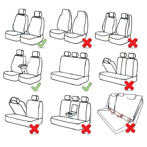 Bil Kudde för Sits Kudde Polyester Tyg Kudde Pad Halkskydd Com Black B