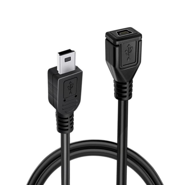 Mini USB-kabel Standard Mini USB Han til Mini USB 5Pin Hun Opladningskabel USB-opladningskabel Hurtig dataoverførsel null - Left curved style