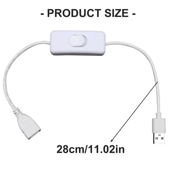USB Han til Hun Kabel USB Forlængerkabel med Switching Support til LED Bordlampe USB Blæser LED Strips Tilbehør Black