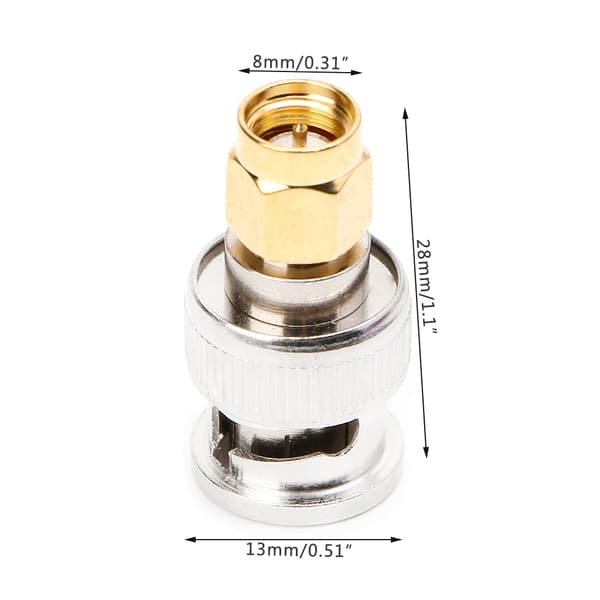 SMA-BNC-JJ RF Koaksial Adapter SMA Han til BNC Han Stik Lige