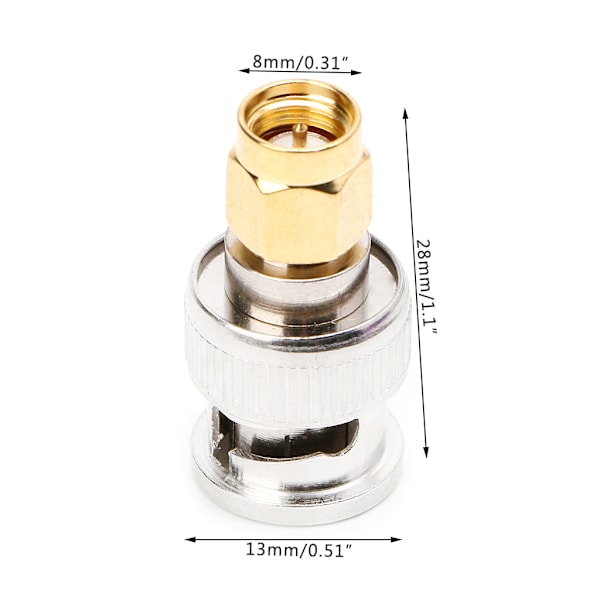 SMA-BNC-JJ RF Koaxial Koax Adapter SMA Hane till BNC Hanekontakt Rakt