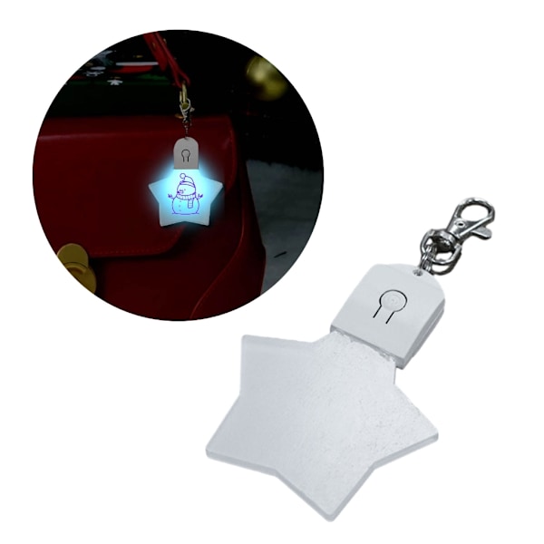 Akryl Ljusnyckelring Mini Portabel LED Nyckelring för Kvinnor Män Bil null - Heart