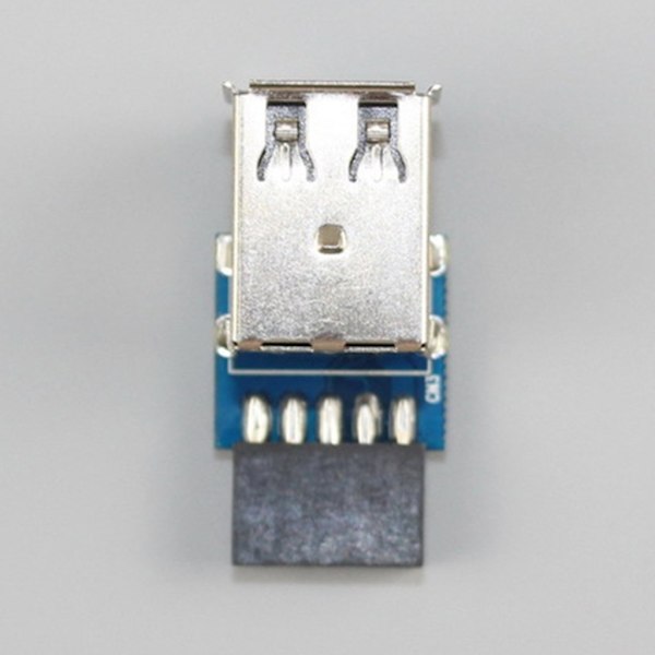 Desktop Bundkort USB-stik 9-ben til Dobbelt USB2.0 Port Frontpanel Adapter