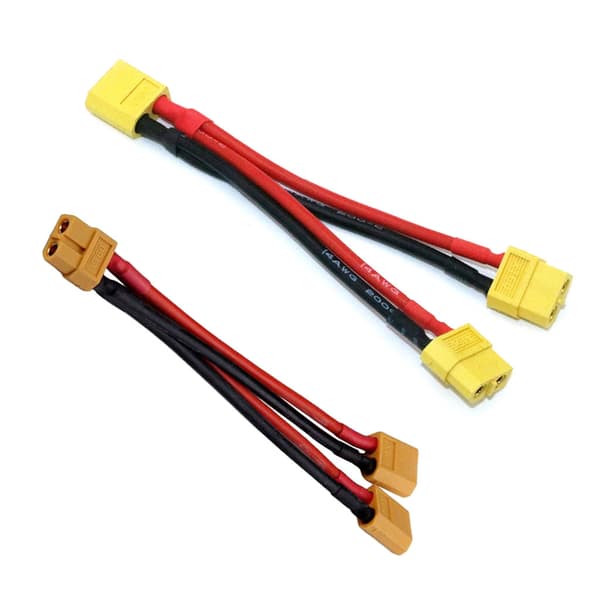 XT60 parallell batterikontaktkabel dobbel forlengelse Y-splitter hann til hunn null - 2P