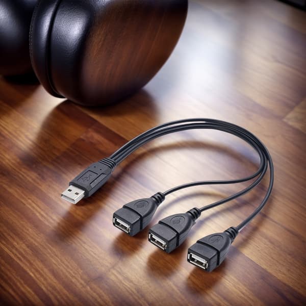 USB 1 til 3 Splitterkabel Han til Trippel Hun Adapter til PC Laptop Bil Diske og Flere Enheder