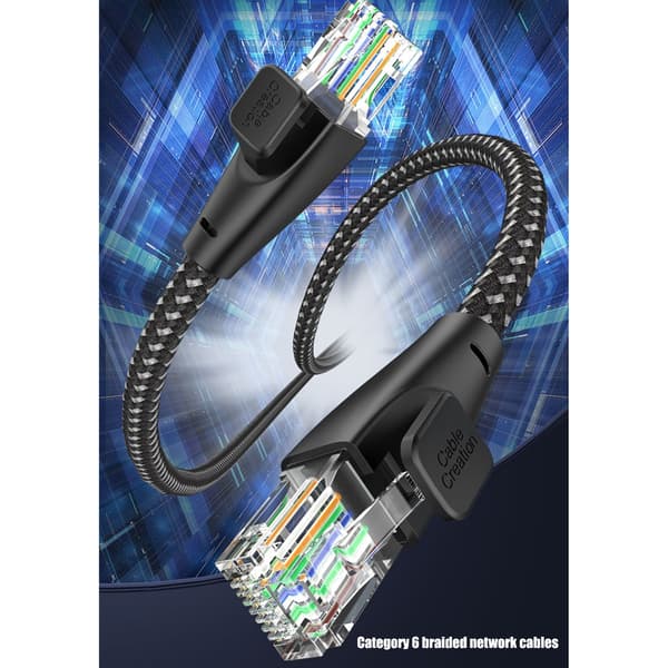 Högflexibel CAT6 Ethernet-kabel 10Gbps Bandbredd Skärmad Design 3m