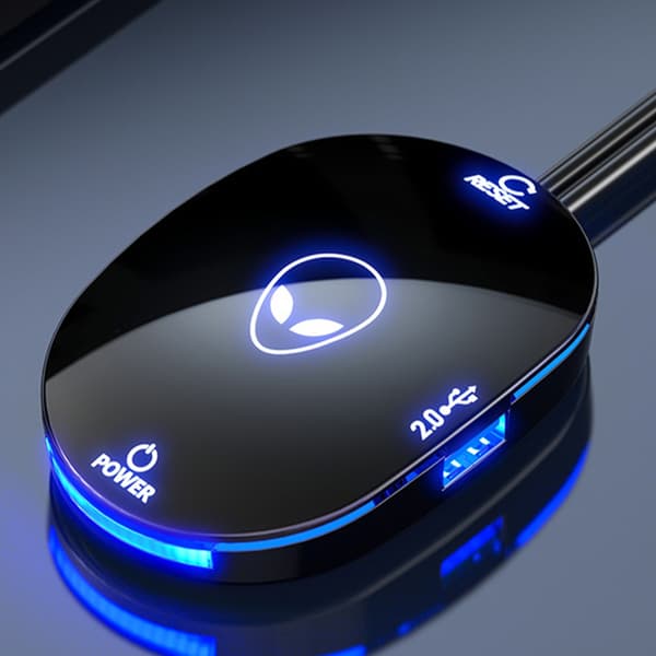 Computerstrømafbrydere Forlængerkabel med USB2.0-hub og lys LED-indikator for nem skrivebordsbetjening