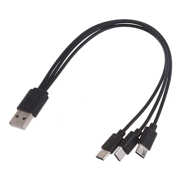 USB Multi Laddningskabel 1/2/3/4 i 1 Multipla Telefonladdare Sladd USB C Multi Kabel med Typ C Port för Telefoner Surfplattor null - One for three