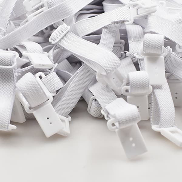 10 STK DIY Tilbehør Justerbare Sløjfer Elastiske Remforlængere White insert deducti