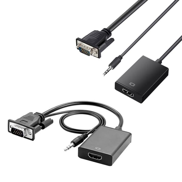 VGA til Konvertere Lyd Video Kabel Adapter VGA Input HDMI-kompatibel Output til Laptop null - Audio integrated