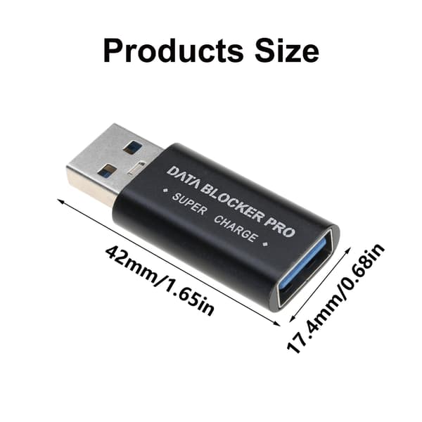 USB Data Blocker Hurtigladeadapter for Sikker Dataoverføring og Forebygging av Tyveri