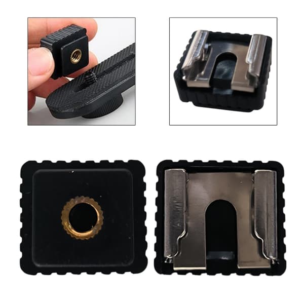 1PC Flash Hot Shoe Mount Adapter SC6 Flashlight Cold Hot Shoe Bracket Mount