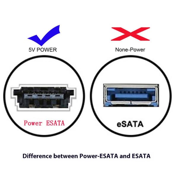 USB 3.0 Type C til eSATA Adapterkabel med 5V Strømudgang til Eksterne HDD SSD'er ODD