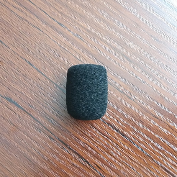 5 st svarta mikrofonheadset-skumgummi-vindskydd - mikrofonöverdrag
