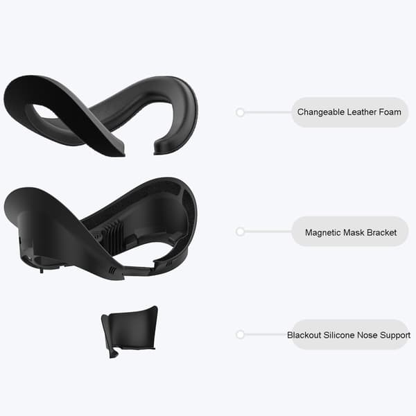 Modstandsdygtig VR-ansigtsventil blød interfacebeslag svampepude til Pico 4 VR-headset Package D