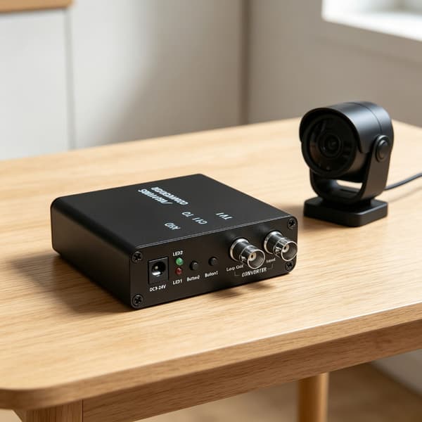 Sikkerhedsvideokonverter Traditionel til Digital Visuel Link VGA BNC-forbindelse