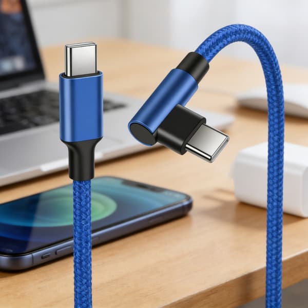 Hurtig Type C Opladerkabel PD60W Kompatibel til Smartphone Tablets Laptop Blue 3m