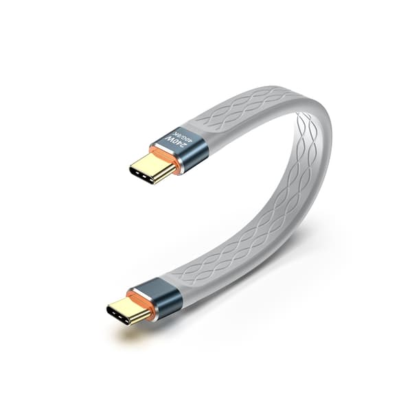 USB 4-kabel 40 Gbps overføringshastighet myk USB C til USB C ladekabel Grey 2