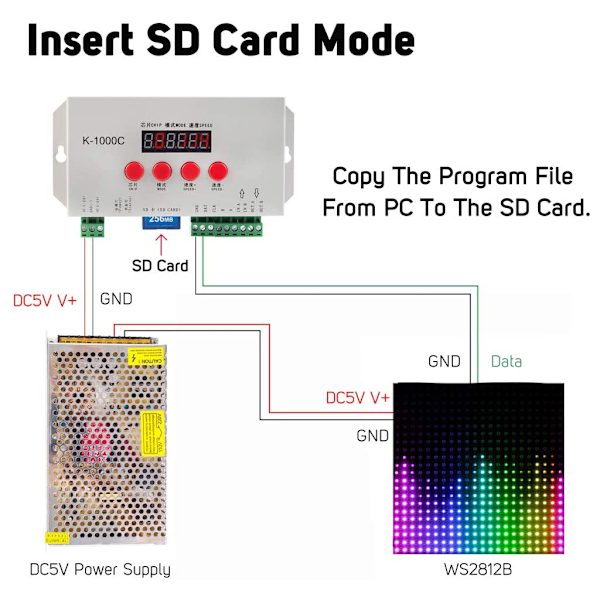 Pixels Programstyrenhet Fullfärgad Lykta Passar K1000C Tillbehör Skrivbar Kod DMX512 Intelligent Belysning