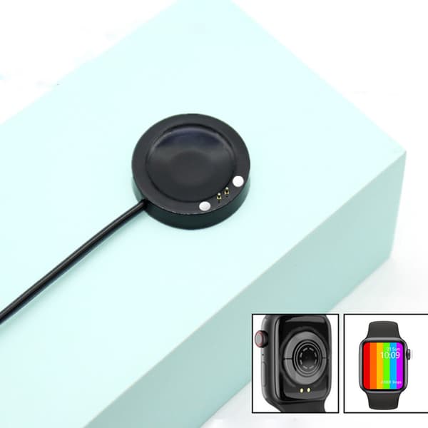 Magnetisk strømadapter Smartklokke Ladekabel Lader Ledning Dockingstasjon for W66 Black