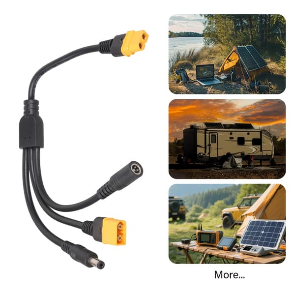 Universal XT60 tilkoblingskabeladapter med 5521-ender for ulike bruksområder