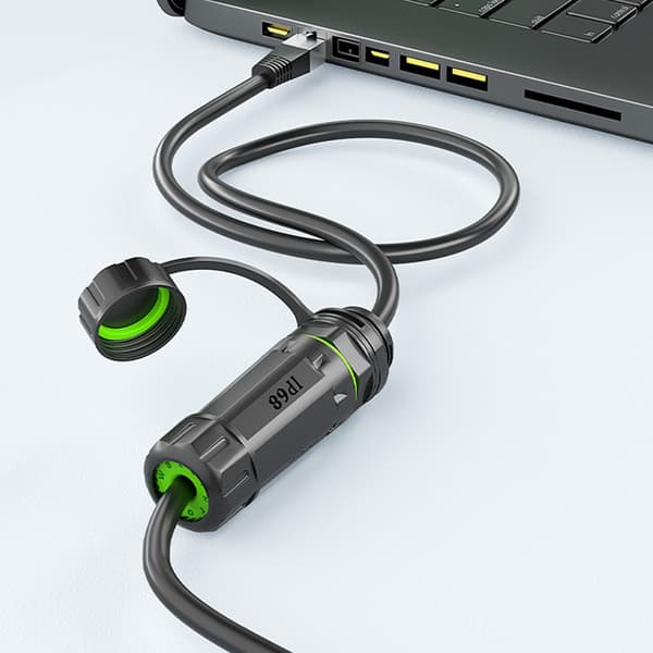 IP68 Vandtæt RJ45 Kobling Udendørs Lan Kobling Adapter til Netværksforbindelse Without cable