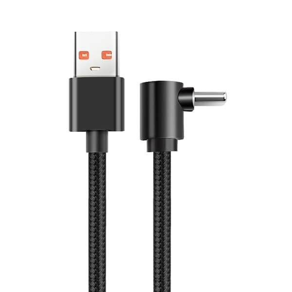 60W flettet USB til Type C hurtigladekabel kompatibel med elektronikk 0.5m