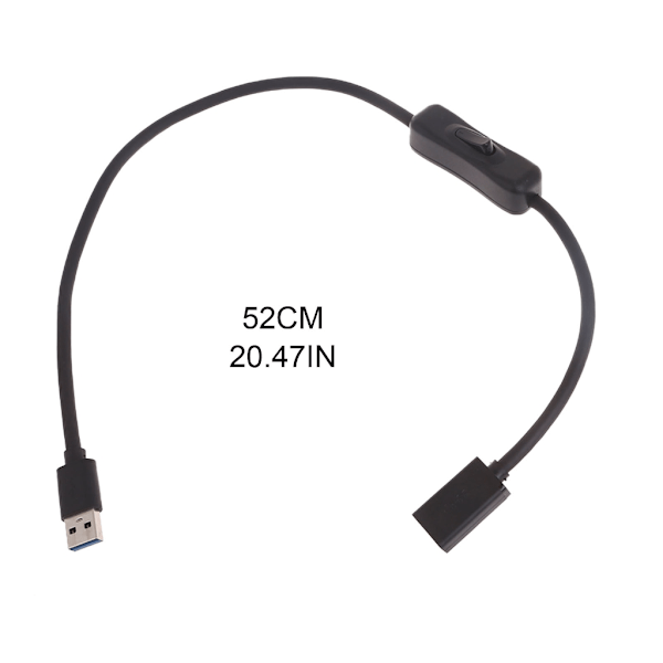 USB3.0 Förlängningskabel med Strömbrytare, Stöder Dataöverföring & Strömförsörjning