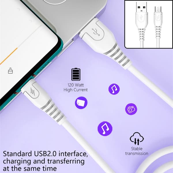 USB til Type C/USB 5Pin Datakabel, 2A Hurtig Opladningskabelledning 100cm Micro USB 2A