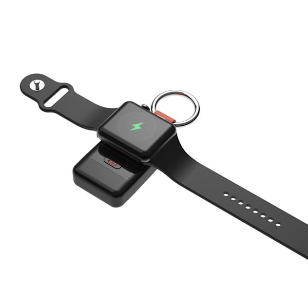 Portabel Trådlös Snabbladdare 1400mAh Externt Batteri för Apple-Watch för IWatch 7 SE 6 5 4 3 2 1 Magnetisk Dockningsstation Ho