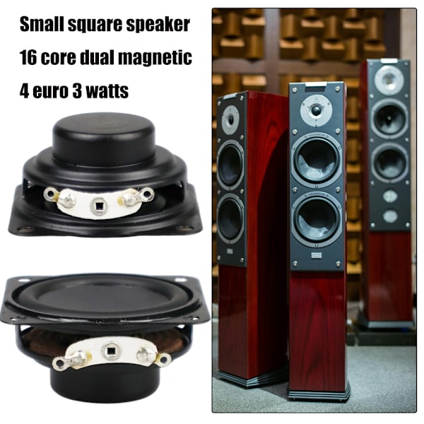 2 st 40mm 4Ohm 3W Subwoofer Multimedia Bärbara Högtalare Ljudförstärkare Högtalare Inre Magnetisk Gummi Sido Högtalare